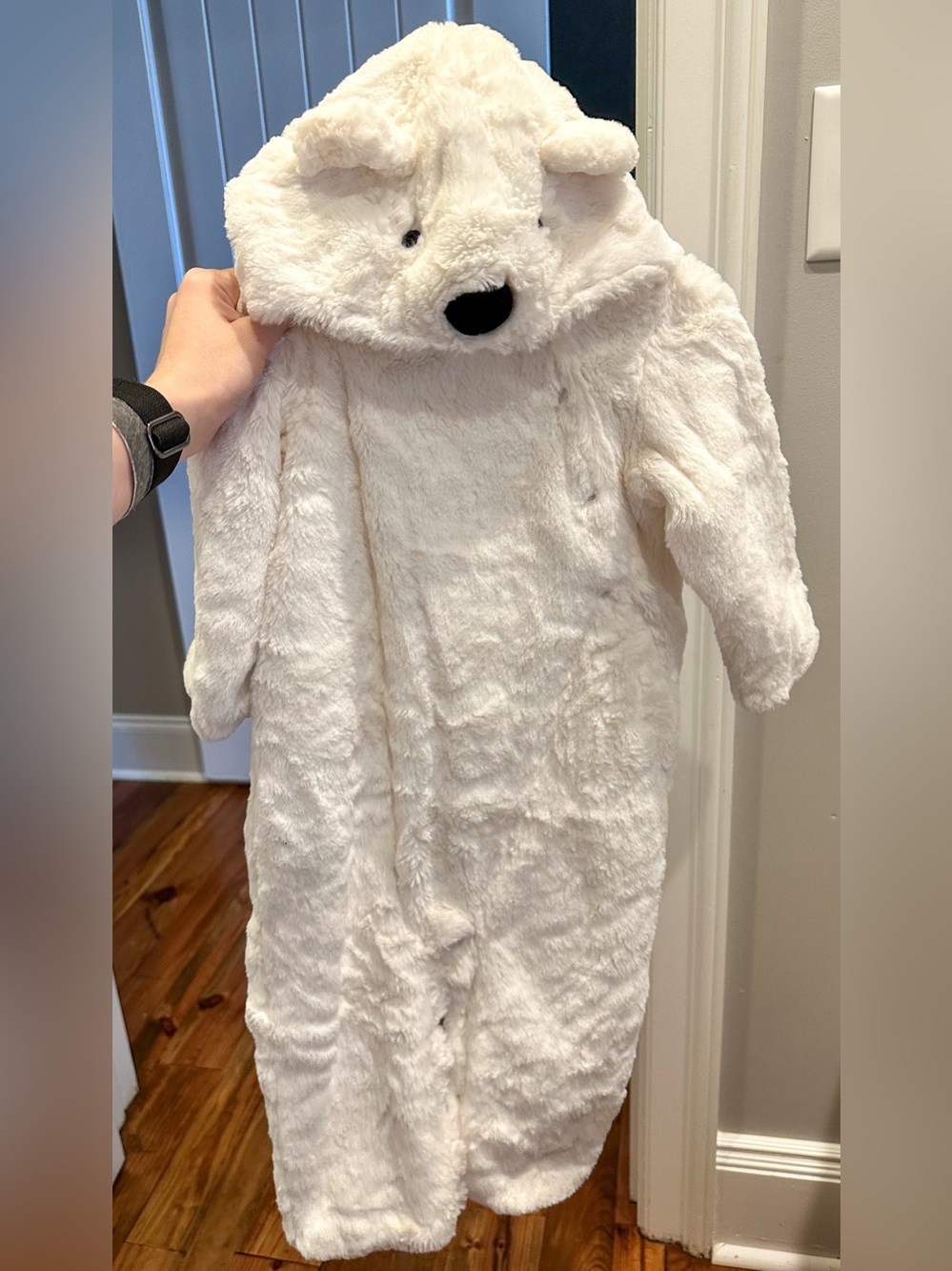 Pottery Barn Kids - Cozy White Polar Bear Hooded Fleece One-Piece